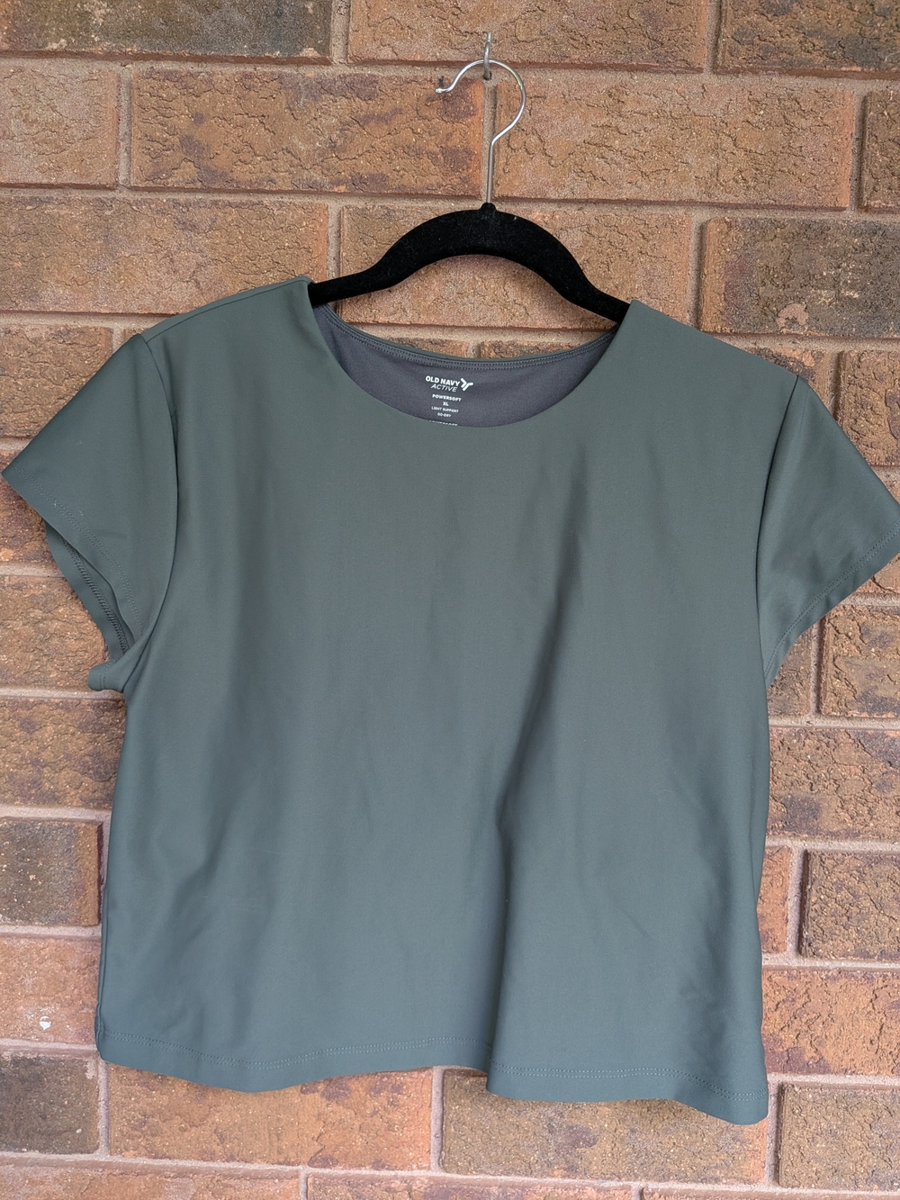 Old Navy Olive Green Short Sleeve Crewneck Powersoft